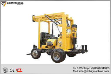 30 - 150 M Boring Depth Drill Rig Machine 15kn Windlass Hoisting Capacity 0.5m Stroke
