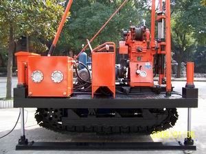 30 - 150 M Boring Depth Drill Rig Machine 15kn Windlass Hoisting Capacity 0.5m Stroke
