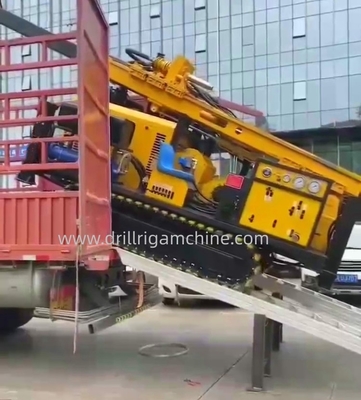 রিমোট কন্ট্রোল ক্রলার মাউন্ট করা শীর্ষ ড্রাইভ ডায়মন্ড কোর ড্রিলিং সরঞ্জাম / ডায়মন্ড ড্রিল রিগ